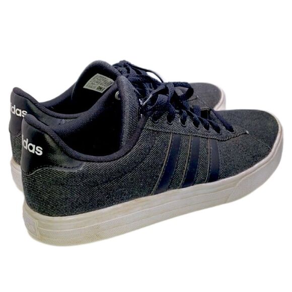 Adidas 2.0 Denim Black on Black Sneakers w/White Soles (Size: 7.5) - Picture 2 of 16